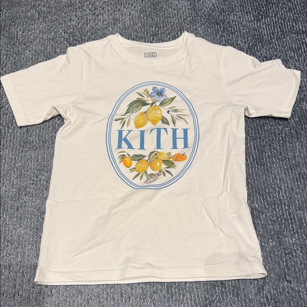 Kith Cream Short-Sleeve Tee with Yellow Lemon Graphic